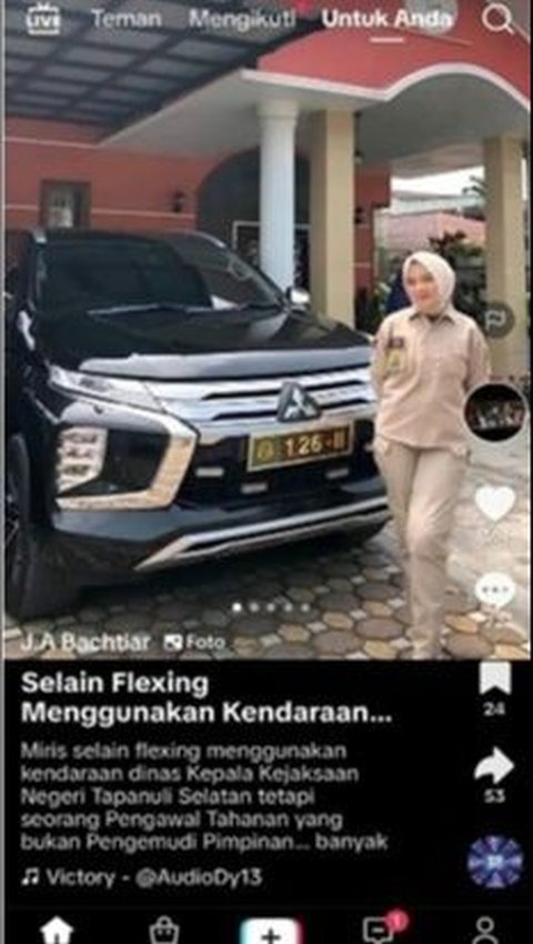 Unggahan konten negatif dari Jaksa Jovi Andrea yang dibuat di media sosial
