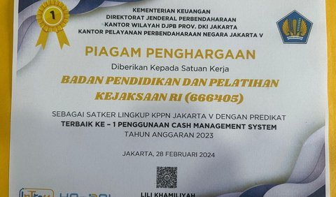 &ldquo;Saat ini Badan Diklat Kejaksaan telah memiliki program-program perbaikan yang dilaksanakan secara nyata sehingga menghasilkan perubahan-perubahan, khususnya dalam peningkatan mutu penyelenggaraan diklat, baik diklat prioritas nasional maupun diklat organisasi Kejaksaan Agung,&rdquo;