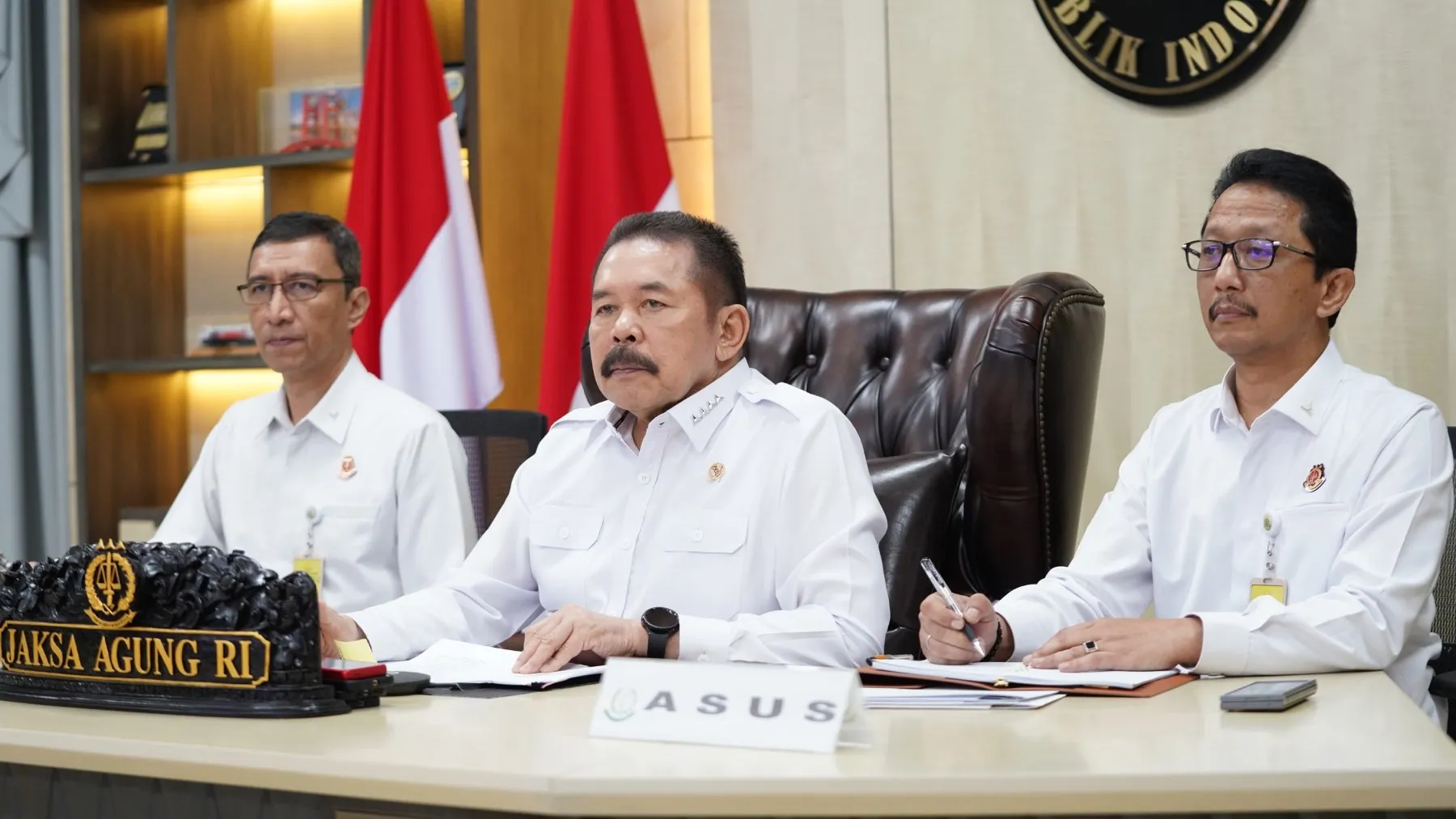 Jaksa Agung RI, ST Burhanuddin menggelar Kunjungan Kerja Virtual pada Selasa, 15 April 2025