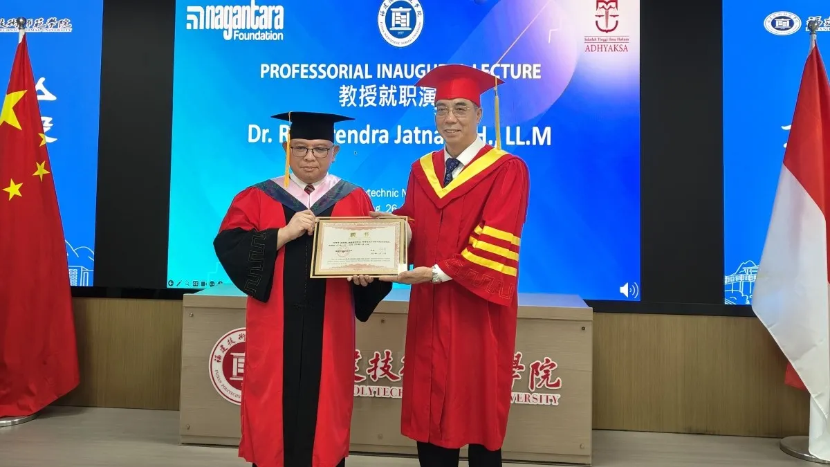 JAM-Datun DR R Narendra Jatna Terima Gelar Profesor Honoris Causa daru Fujian Polytechnic Normal University