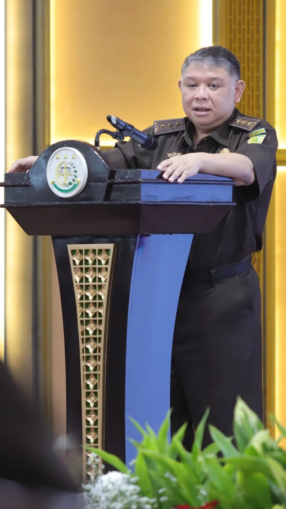 Plt JAM Pembinaan R Narendra Jatna menyampaikan arahan strategis dan pokok Kejaksaan dalam Musrenbang Kejaksaan RI Tahun 2025