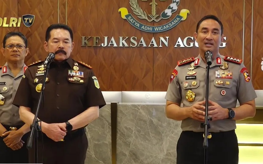 Jaksa Agung Ri, ST Burhanuddin dan Kapolri Jenderal Polisi Suyudi Ario Seto