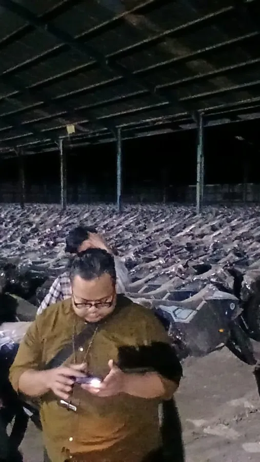 Deretan sepeda motor listrik yang diamankan Kejaksaan