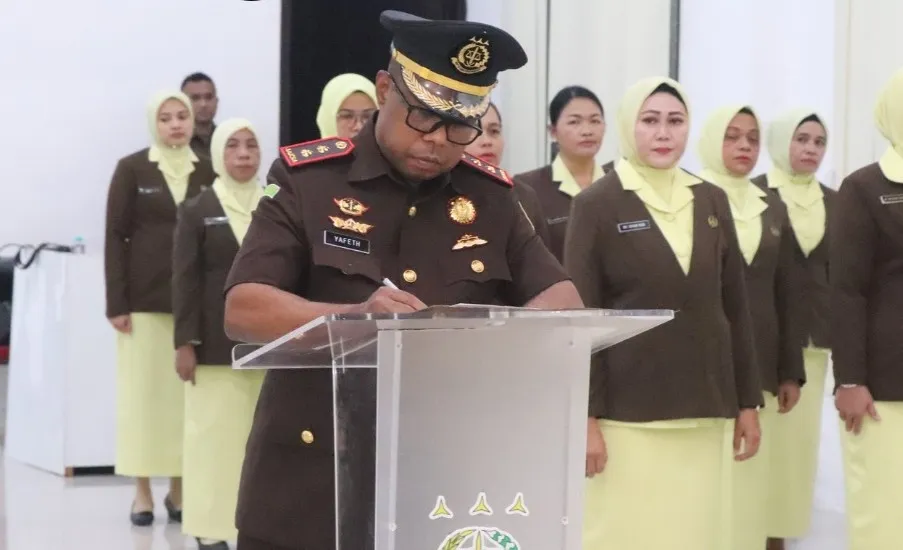 Kajati Maluku Lantik Yafeth Ruben Bonai Sebagai Kajari Maluku Barat Daya, Ini 5 Arahan Prioritas Utama