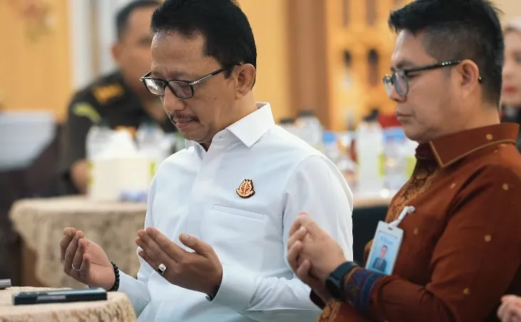 Kajati Sumsel Nurcahyo, J.M., S.H., M.H. dan Dirut Bank Sumsel Babel, Muhammad Suryadi