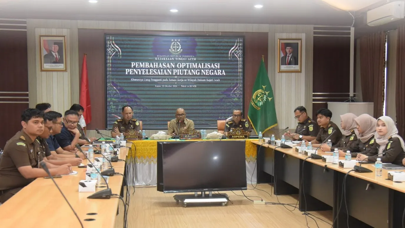 Kejati Aceh Bentuk TOP PN Guna Optimalisasi Penyelesaian Piutang Negara, Fokus Pemulihan UP Tipikor