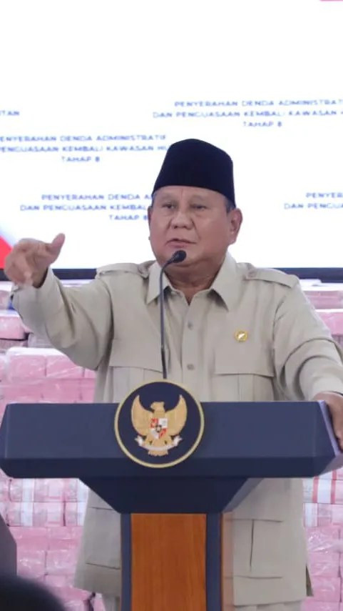 Presiden Prabowo Subianto saat memberikan arahan kepada Satgas PKH