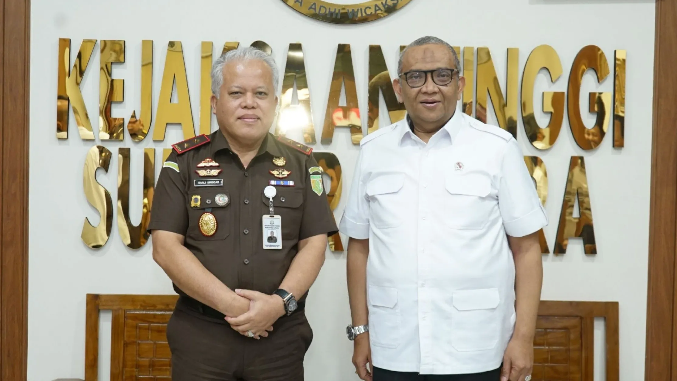 Kajati Sumut menerima kunjungan Wamenaker di Kejati Sumut pada Selasa, 10 Maret 2026