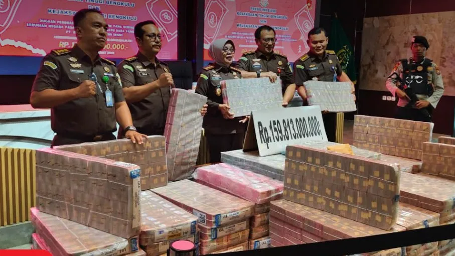 Kejati Bengkulu Terima Uang Pengganti Rp159,81 Miliar Terkait Perkara Tambang Batu Bara PT RSM