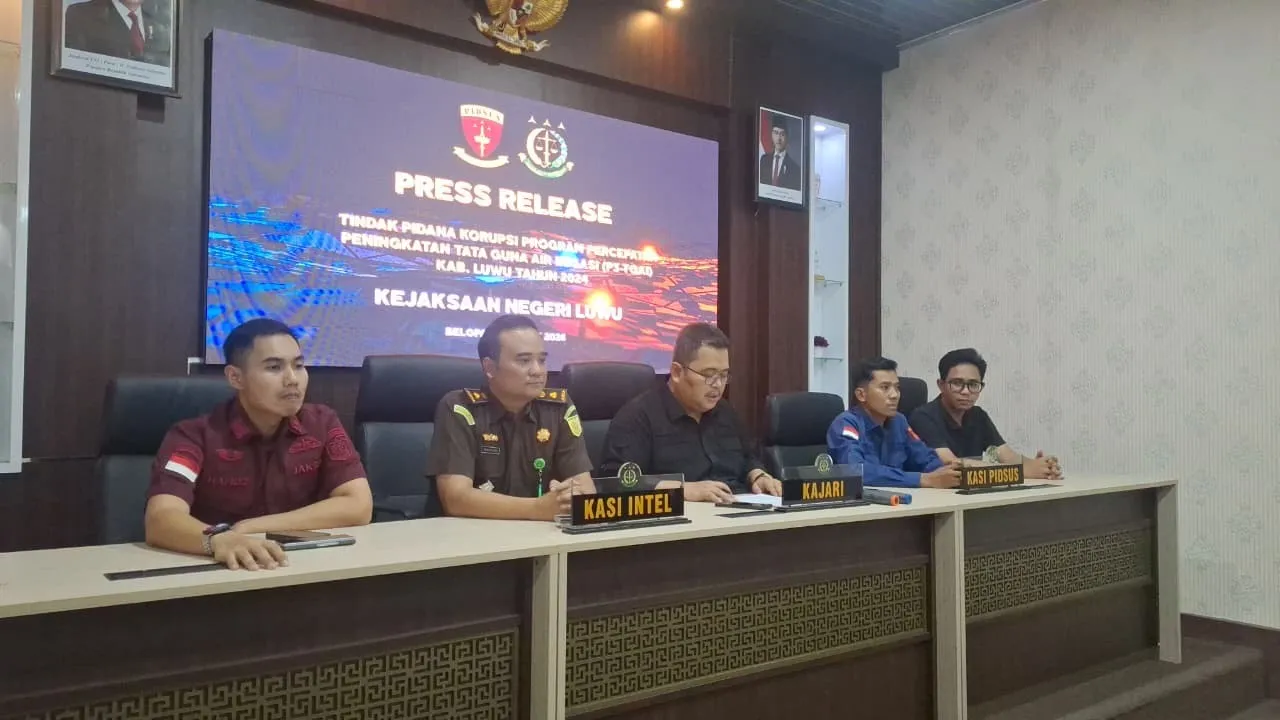 Kejari Luwu Tetapkan Mantan Anggota DPR, DPRD, dan 3 Orang Lain Sebagai Tersangka Dugaan Korupsi Program P3-TGAI Tahun 2024