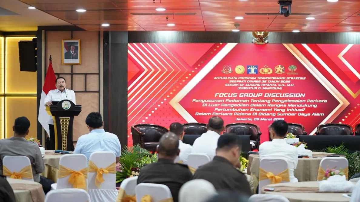 Jaksa Agung Dorong Transformasi Penegakan Hukum Sektor SDA Melalui Mekanisme PDA dan Denda Damai