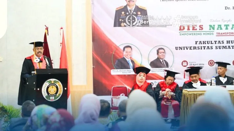 Orasi Ilmiah di Dies Natalis FH USU, Plt Wakil Jaksa Agung: Penegakan Hukum Kedepankan Pencegahan dan Pengamanan Aset