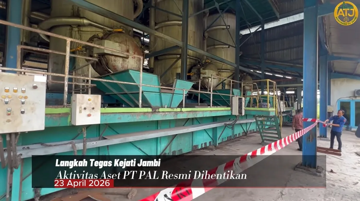 Nekat Beroperasi Padahal Disita dalam Perkara Korupsi Kredit, Penyidik Kejati Jambi Hentikan Aktivitas Produksi di Pabrik PT PAL