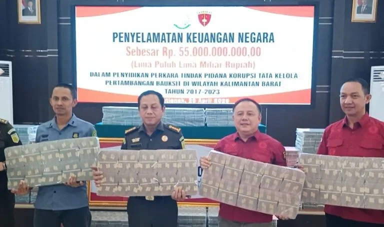 Kejati Kalbar Selamatkan Uang Rp55 Miliar dari Pengembangan Perkara Dugaan Korupsi Pertambangan Bauksit