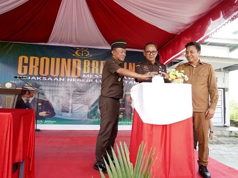 Groundbreaking Mess Kejari Luwu Utara, Kajati Sulsel Harap Kekompakan dan Integritas Makin Kuat
