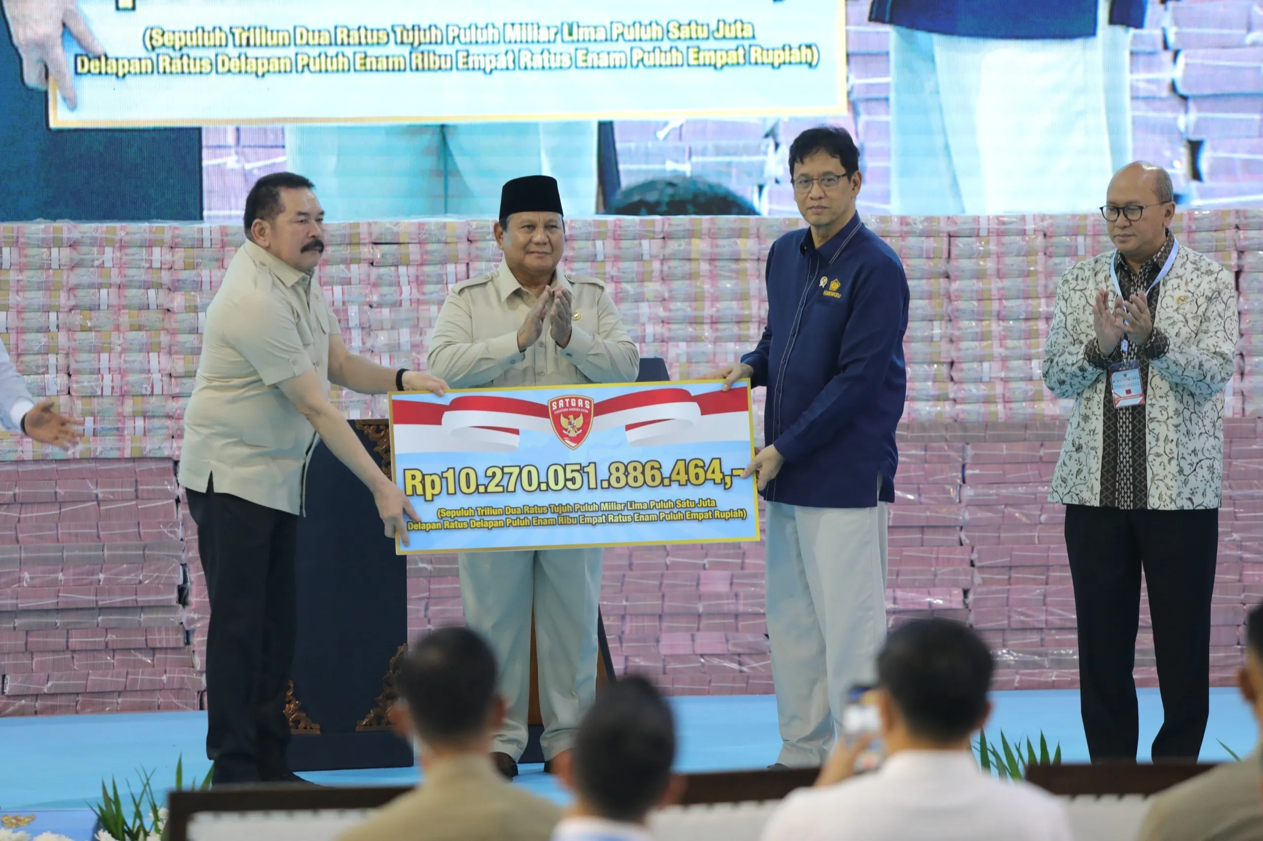 Satgas PKH Serahkan Uang Rp10,2 Triliun dan Penguasaan Kembali Kawasan Hutan Tahap VII