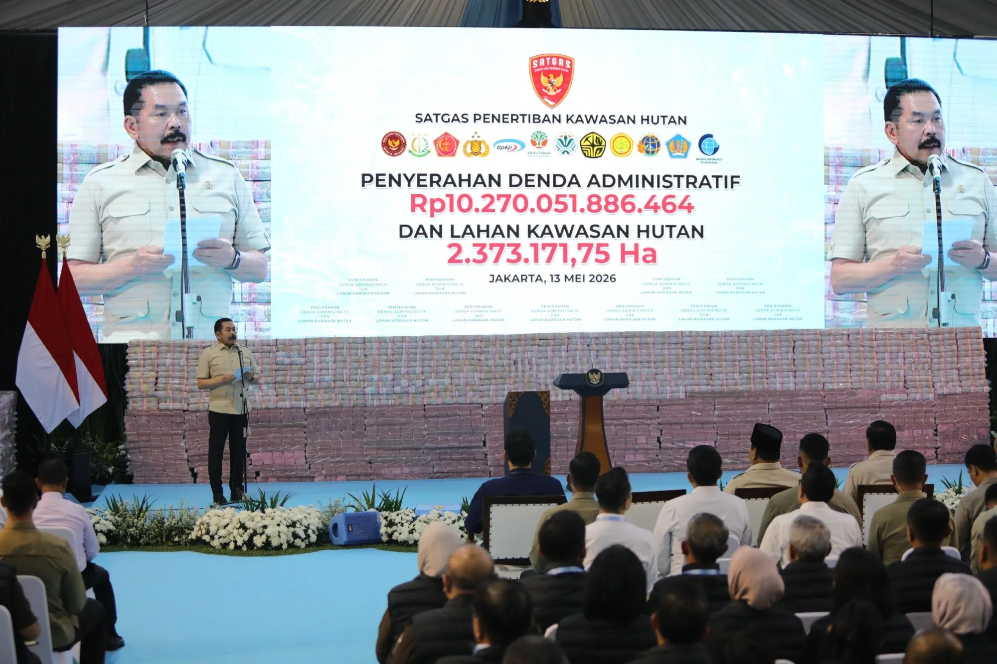 Satgas PKH Serahkan Uang Rp10,2 Triliun dan Penguasaan Kembali Kawasan Hutan Tahap VII