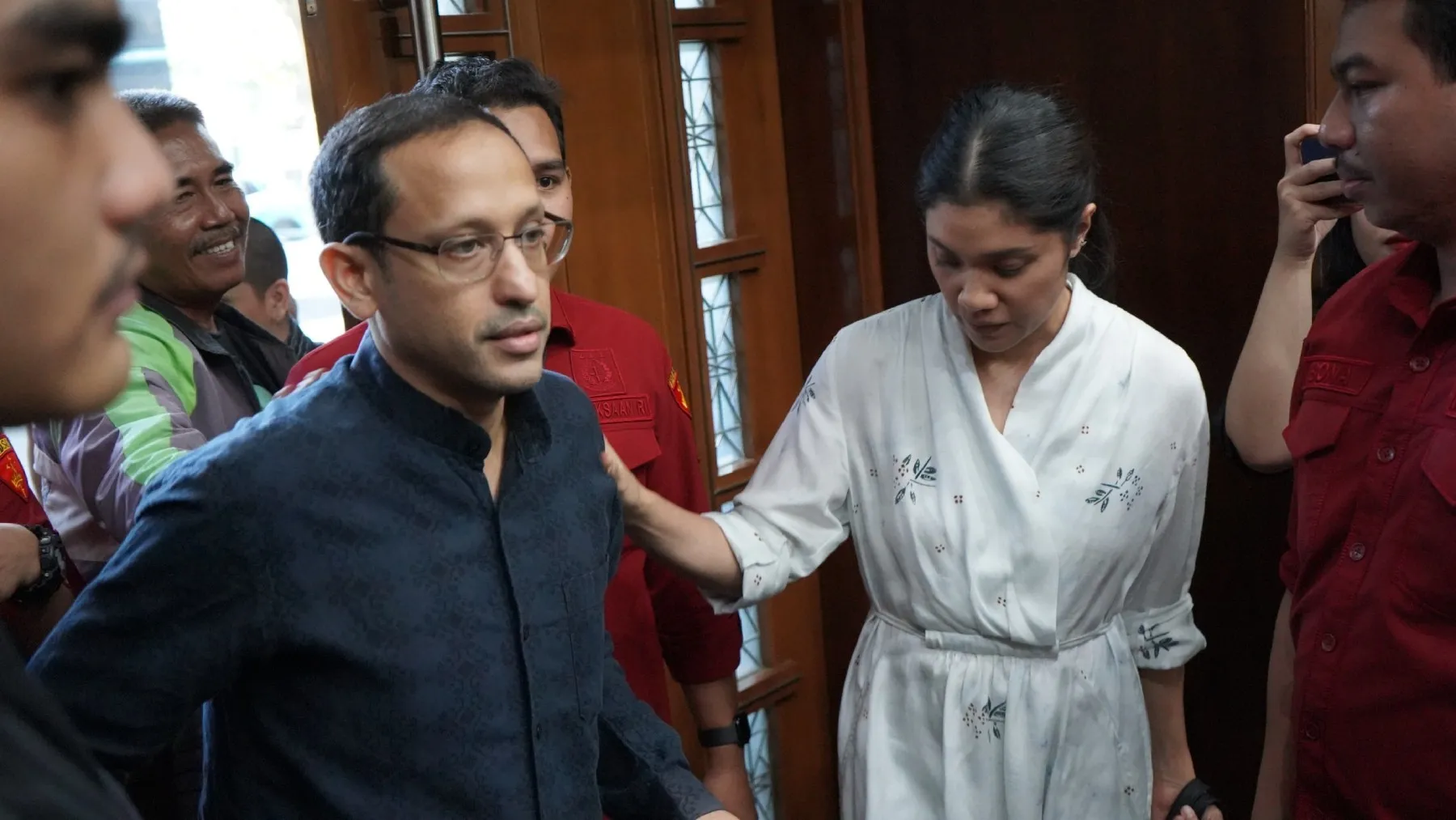 Terdakwa Nadiem Makarim saat menghadiri sidang korupsi pengadaan chromebook