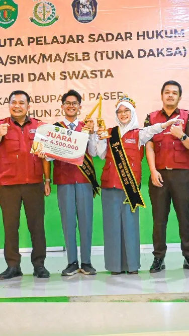 Kejari Paser Tetapkan 3 Juara Duta Pelajar Sadar Hukum Tahun 2026, Pemenang Buat Inovasi Web-Games dan Podcast Perangi Bahaya Narkotika