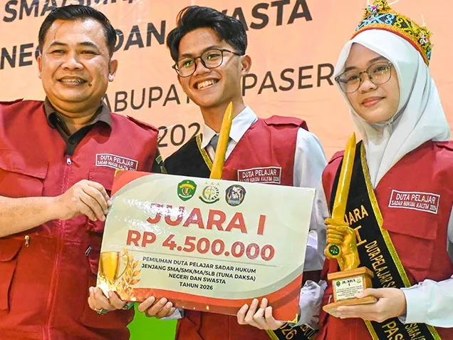 Kejari Paser Tetapkan 3 Juara Duta Pelajar Sadar Hukum Tahun 2026, Pemenang Buat Inovasi Web-Games dan Podcast Perangi Bahaya Narkotika