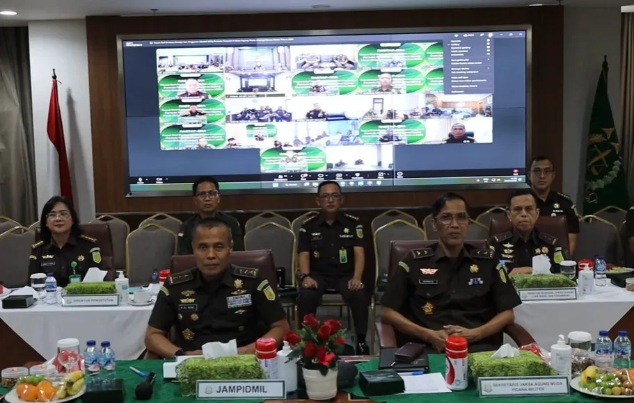 Gelar Rapat Staf Evaluasi Kinerja dan Anggaran Triwulan II Tahun 2026, Jampidmil Tekankan Penyelesaian Perkara Koneksitas