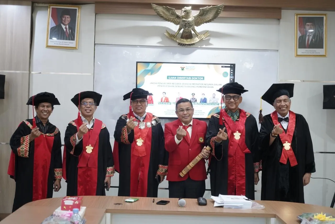 Wakajati Sulut resmi menyandang gelar Doktor usai menyampaikan disertasinya di Sidang Doktoral Fakultas Hukum Unhas