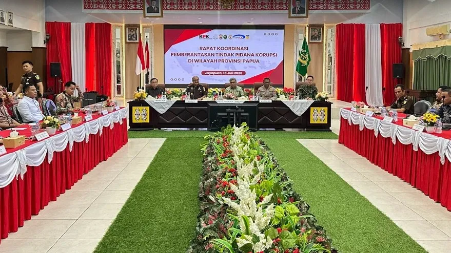 Rakor dengan KPK, Kejati Papua Tegaskan Komitmen Tuntaskan Penyidikan Perkara Korupsi