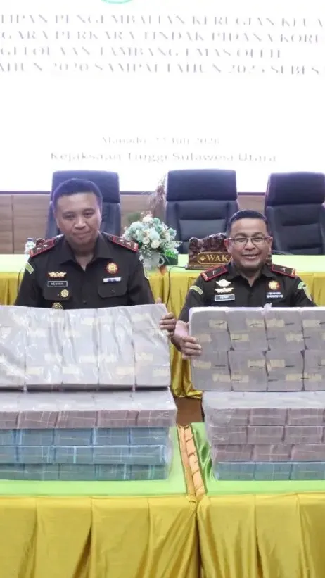 Kejati Sulut Terima Penitipan Pengembalian Kerugian Keuangan Negara Rp15,04 Milir dalam Perkara Dugaan Korupsi PT HWR