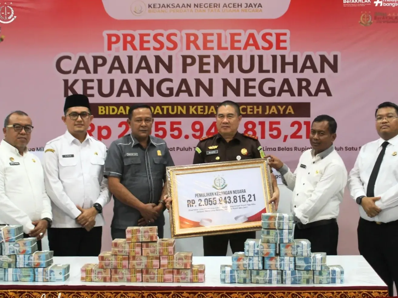 Kejari Aceh Jaya Pulihkan Keuangan Negara Rp2,05 Miliar dari Hasil Pendampingan Hukum Nonlitigasi Temuan BPK