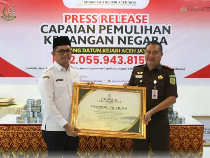 Kejari Aceh Jaya Pulihkan Keuangan Negara Rp2,05 Miliar dari Hasil Pendampingan Hukum Nonlitigasi Temuan BPK