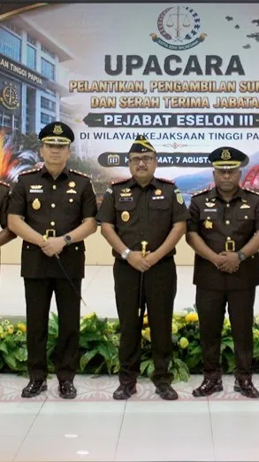 Kajati Papua Lantik Aspidsus, Aspidum, serta 2 Kajari Baru