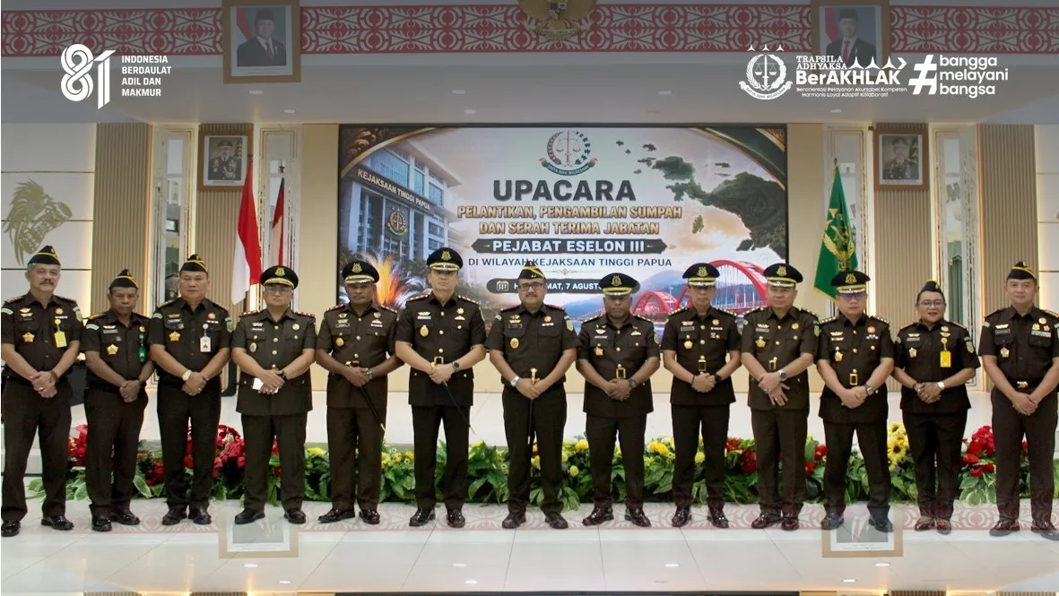 Kajati Papua Lantik Aspidsus, Aspidum, serta 2 Kajari Baru