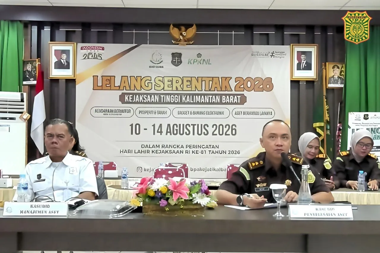 Lelang Serentak Kejaksaan di Kejati Kalbar Berhasil Pulihkan Keuangan hingga Ratusan Juta