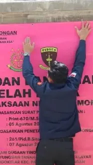 Kejari Lamongan Sita Lahan 2.512 Meter Persegi Terkata Perkara Dugaan Korupsi Pengalihfungsian Tanah Begara di Dusun Klayar
