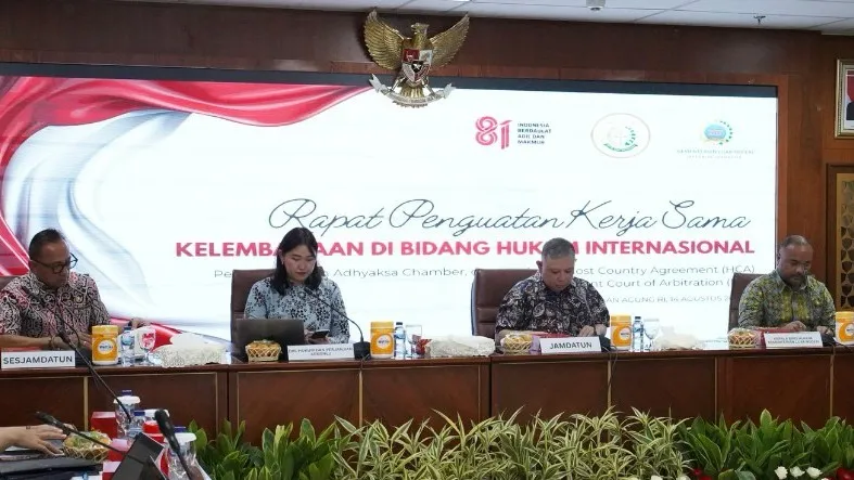 Pimpin Rakor Kerja Sama Hukum Internasional, Jamdatun Tawarkan Adhyaksa Chamber Sebagai Tempat Sidang Arbitrase PCA di Indonesia