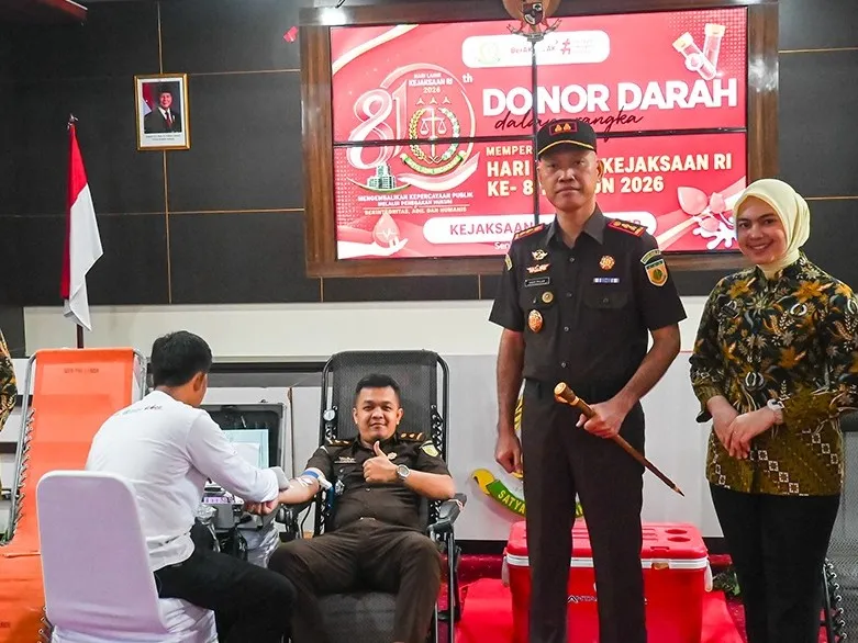 Aksi Sosial Donor Darah Jajaran Adhyaksa Daerah Menyambut Hari Lahir Kejaksaan ke-81
