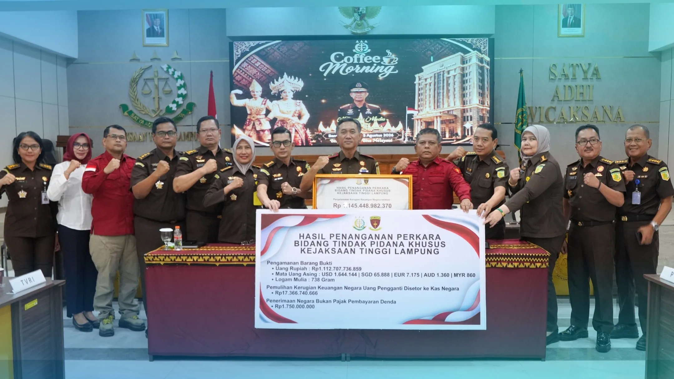 Kejati Lampung Selamatkan Kerugian Negara Capai Rp 1,14 Triliun hingga Juli 2026