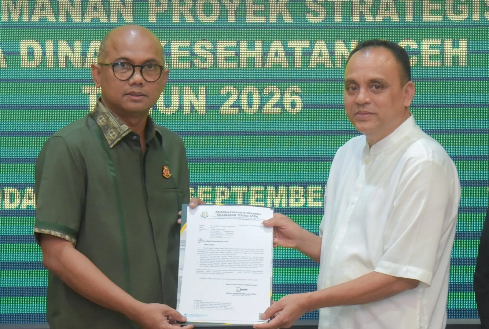 Kejati Aceh Laksanakan PPS Terhadap 2 Proyek Strategis Dinas Kesehatan
