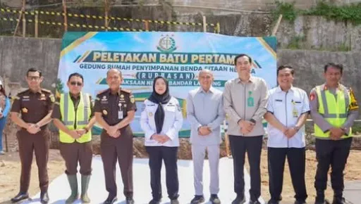Wakajati Lampung dan Walikota Bandar Lampung Resmikan Peletakan Batu Pertama Pembangunan Rupbasan