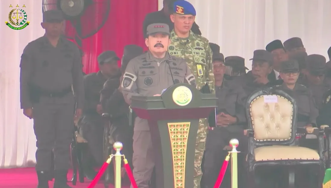 Jaksa Agung RI, ST Burhanuddin memimpin Upacara Peringatan Hari Lahir Kejaksaan ke-81 di Badiklat Kejaksaan RI, Rabu, 2 September 2026