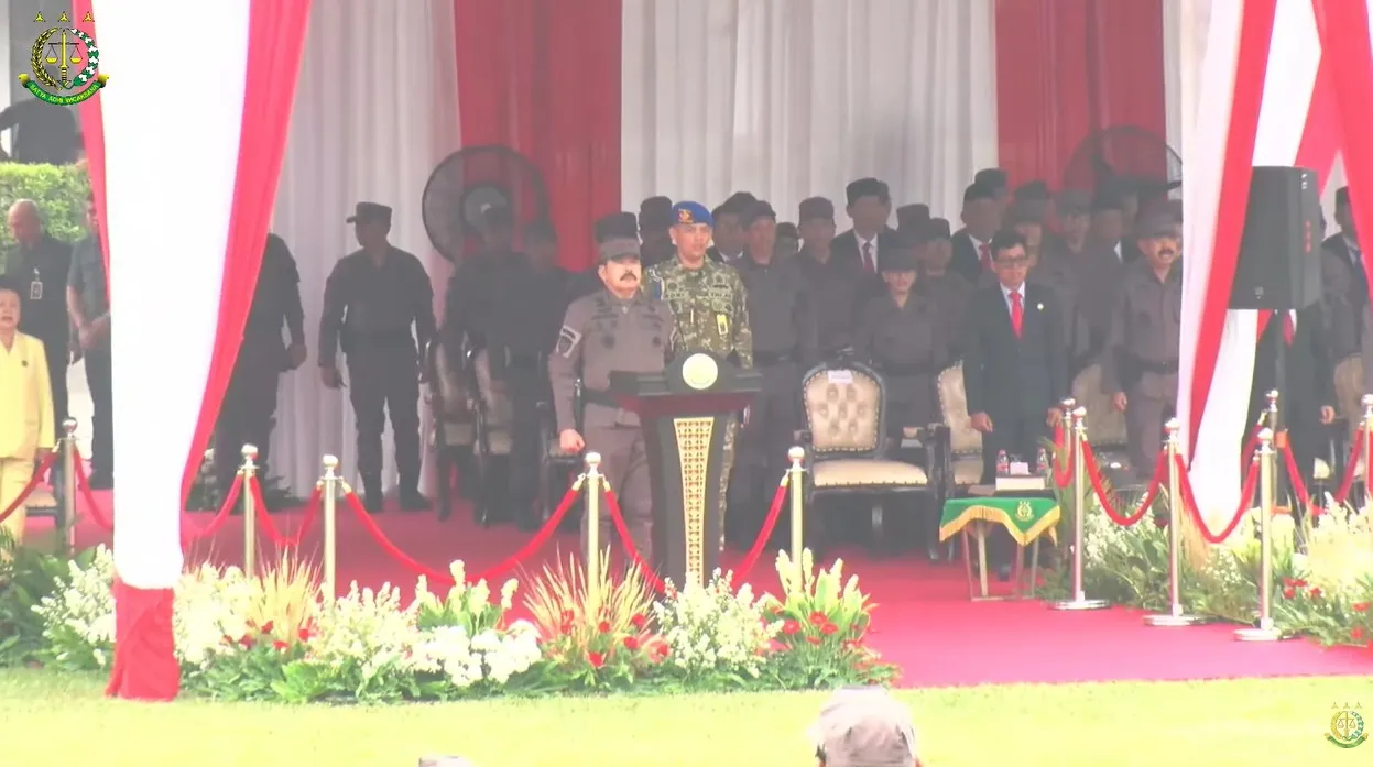 Jaksa Agung RI, ST Burhanuddin memimpin Upacara Peringatan Hari Lahir Kejaksaan ke-81 di Badiklat Kejaksaan RI, Rabu, 2 September 2026