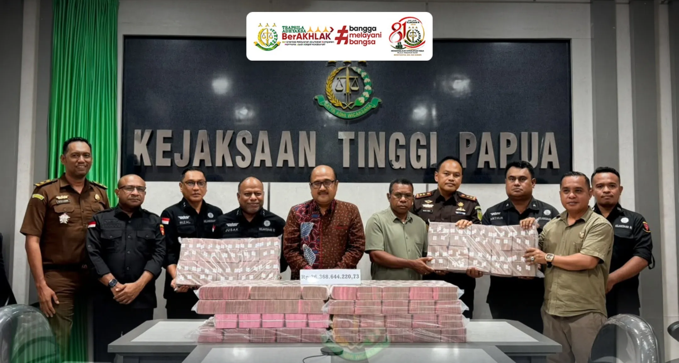 Kejati Papua Pulihkan Kerugian Keuangan Negara Sebesar Rp 26,36 Miliar dari Perkara Proyek Aerosport di Mimika