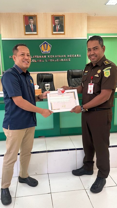 Kejaksaan Negeri Bireuen Raih Penghargaan Satuan Kerja Dengan Pokok Lelang Barang Rampasan Negara Tertinggi