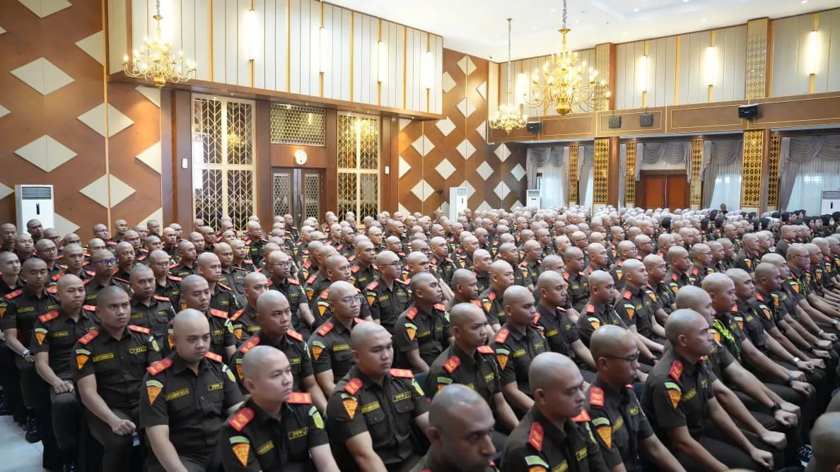 Peserta PPPJ ke-82 Gelombang II 2025 mengikuti pembekalan dari Jaksa Agung ST Burhanuddin