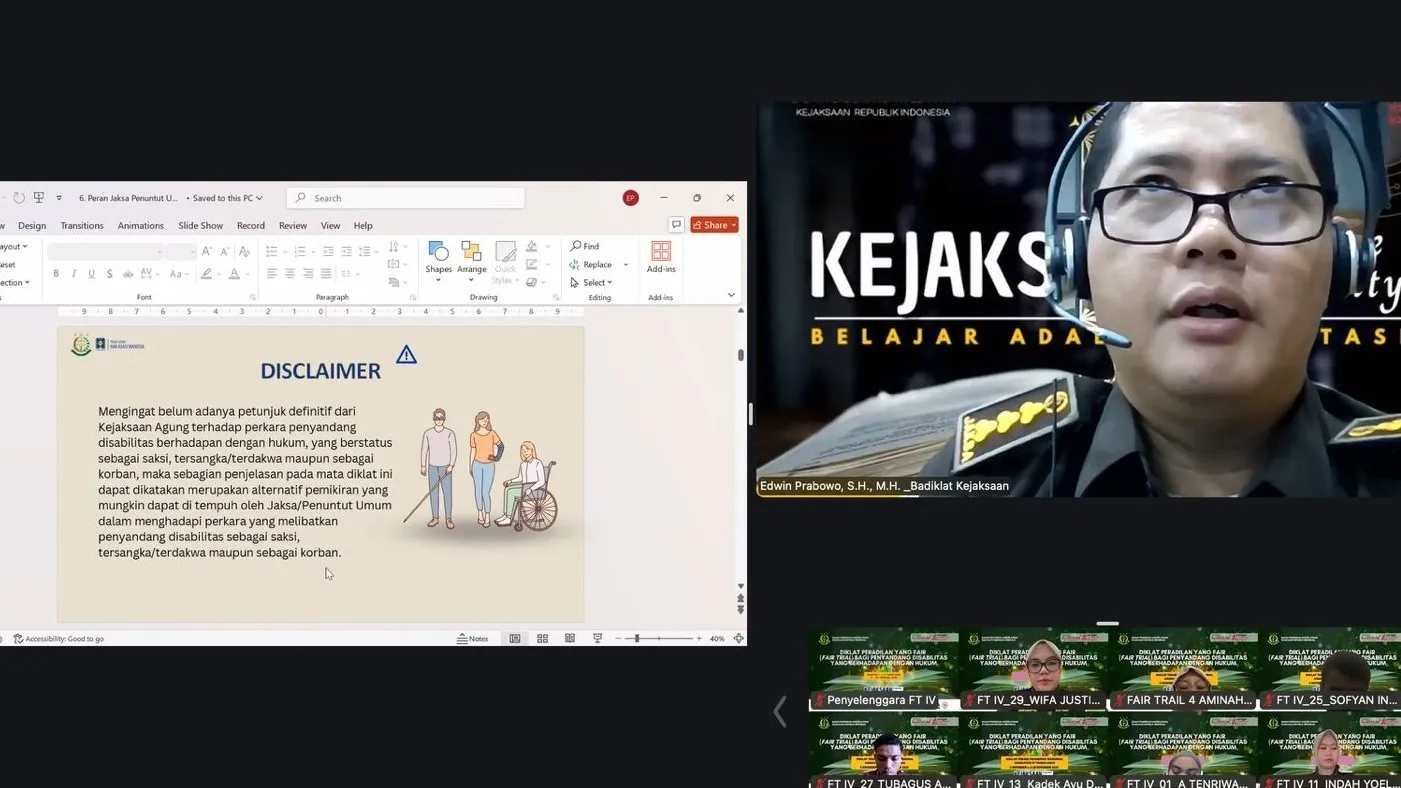 Harus Peka dan Paham Kebutuhan, Begini Cara Humanis Jaksa Jalani Proses Peradilan Bagi Penyandang Disabilitas