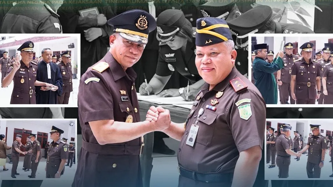 Kajati Sumut, Dr Harli Siregar, S.H., M.Hum melantik 20 pejabat eselon II dan III