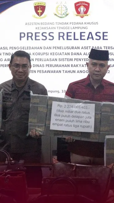 Kejati Lampung Sita Aset Rp45,27 Miliar dari Penggeledahan Perkara Korupsi SPAM Pesawaran: Ada Motor Harley dan 40 Tas Branded