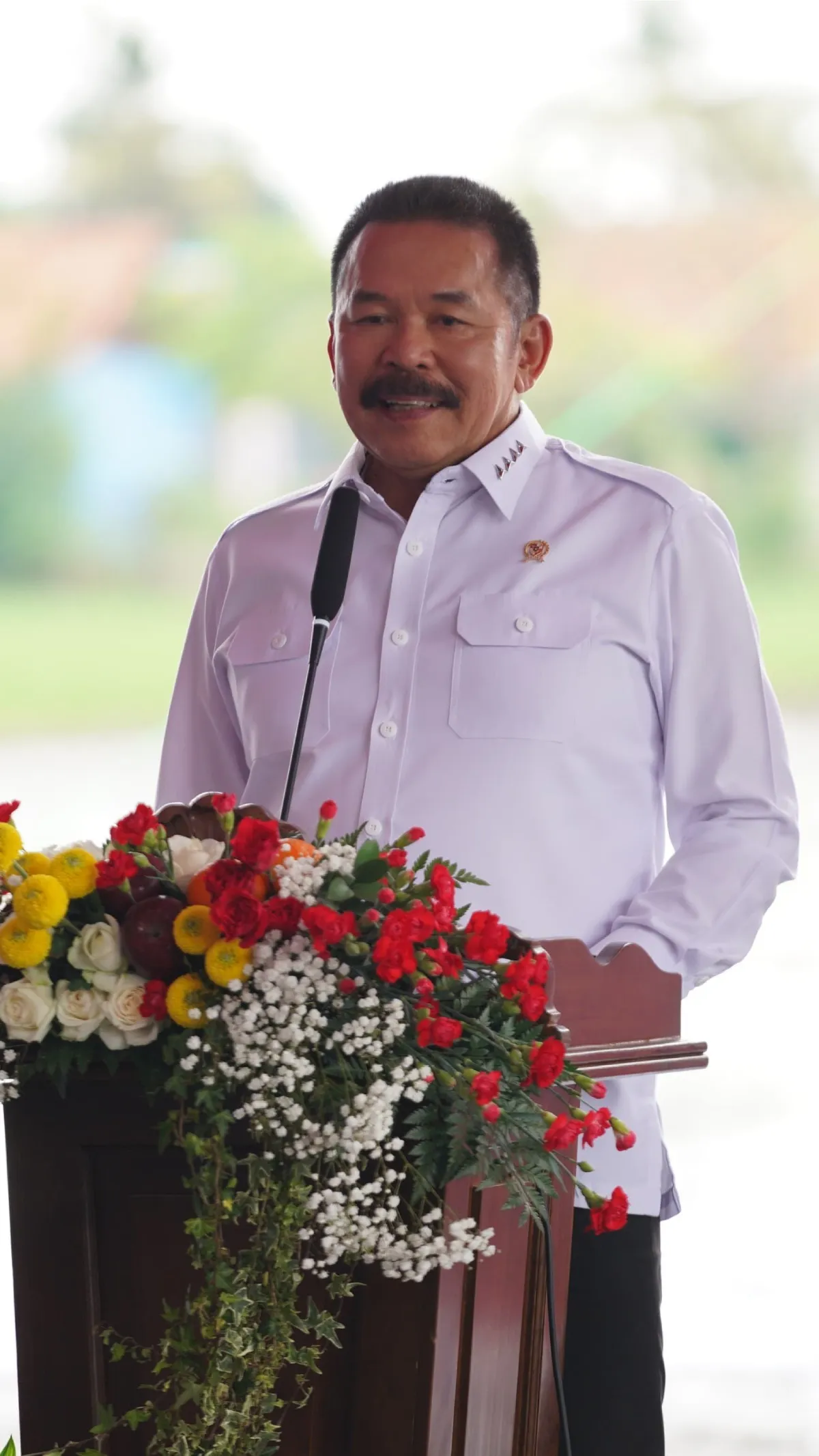 Jaksa Agung ST Burhanuddin resmi meluncurkan program Jaksa Mandiri Pangan di Bekasi, Jawa Barat, Kamis, 22 Mei 2025