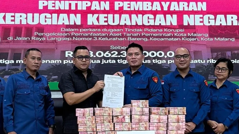 Kejari Malang terima pengembalian kerugian negara dalam kasus dugaan korupsi penyalagunaan aset Pemkot Malang