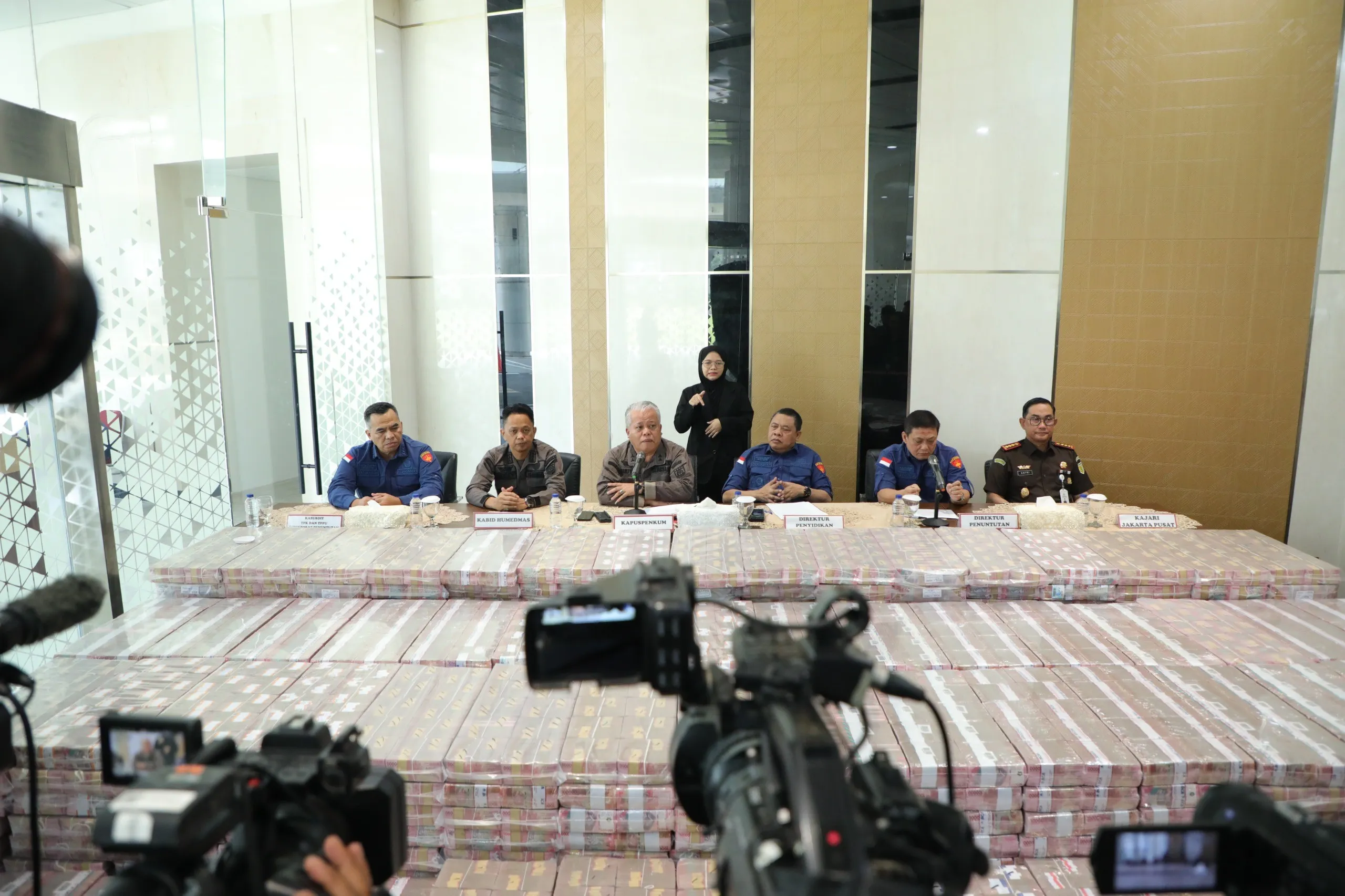 Uang sitaan dari perkara PT Duta Palma Group senilai Rp479,1 miliar